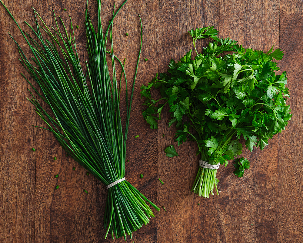 Chives and Italian Parsley bundles
