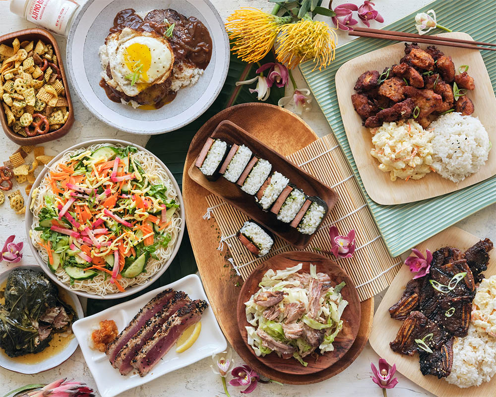 Assortment of Hawaiian Food