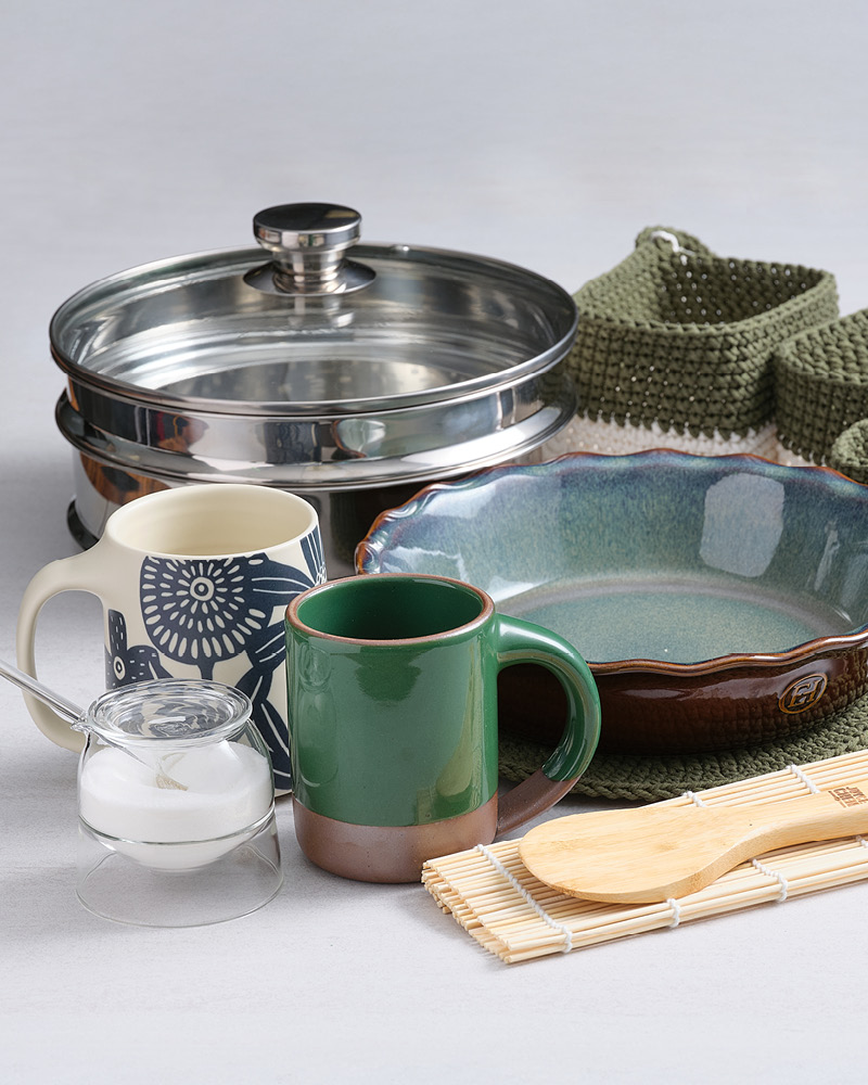 Assortment of kitchen tools and cookware