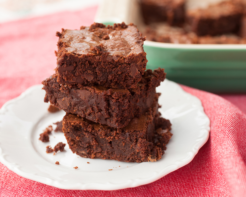 Triple chocolate brownies