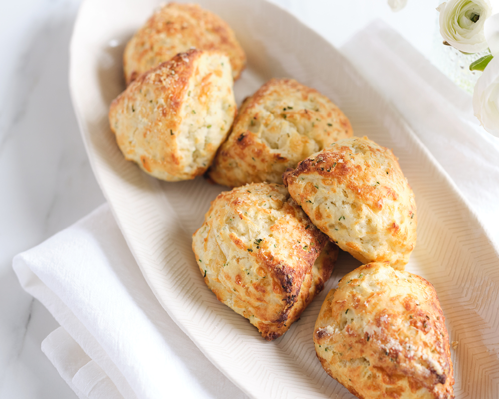Cheddar and chive scones